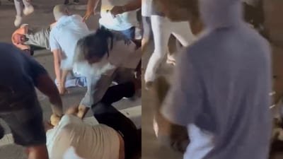 A violent brawl broke out near the Cincinnati Jazz Festival on Saturday. (X) A violent brawl broke out near the Cincinnati Jazz Festival on Saturday. (X)