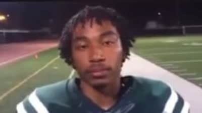 Shane Tamura, who played running back for Granada Hills Charter in California in 2015, was interviewed after the team defeated Kennedy High 35–31. Shane Tamura, who played running back for Granada Hills Charter in California in 2015, was interviewed after the team defeated Kennedy High 35–31.